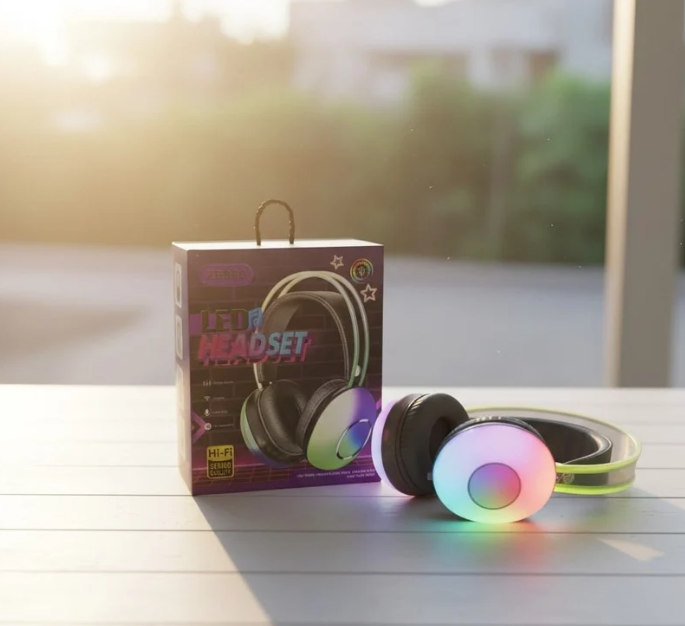 LED Wireless Headphone -Hi-Fi Stereo Sound with RGB Lighting