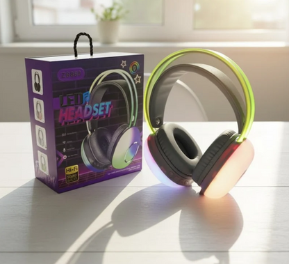 LED Wireless Headphone -Hi-Fi Stereo Sound with RGB Lighting